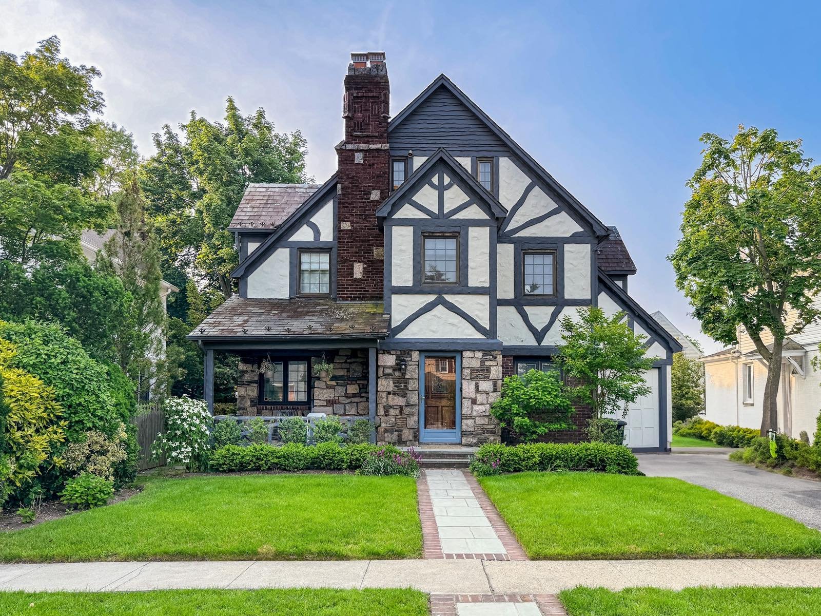 Suburban family home with a front lawn